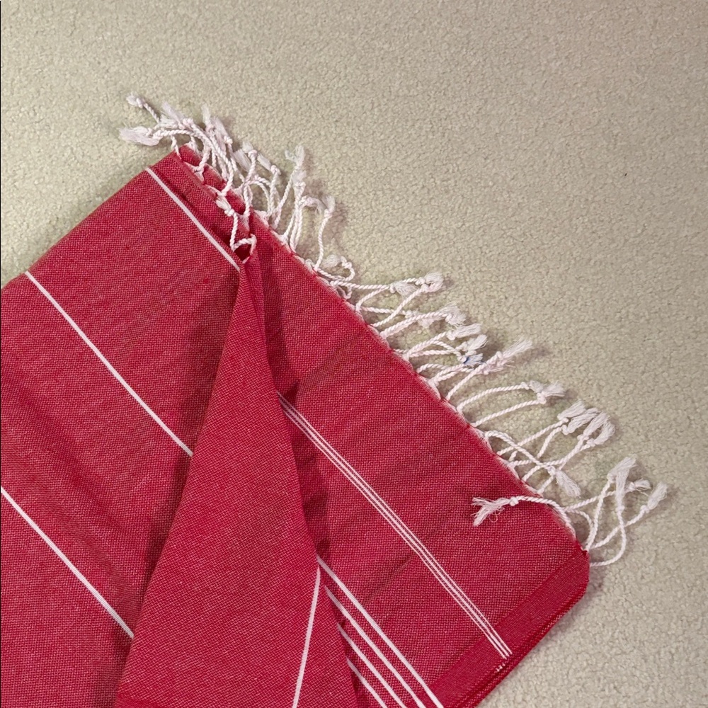 Pastel red Striped Throw Blanket/Shawl